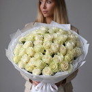 Букет из 51 белой розы