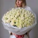 Букет из 101 белой розы