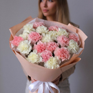Букет из 21 диантуса